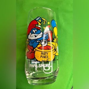 Hardee’s 1982 Papa Smurf Glass